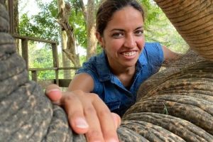 Yassmin Badran with Elephant